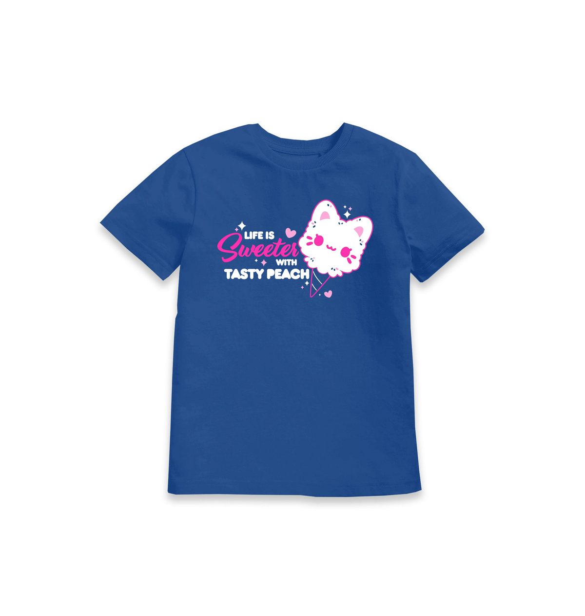 Blue Printed Kids T-Shirt Front