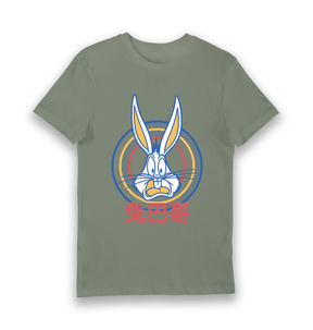 Khaki Printed T-shirt Front