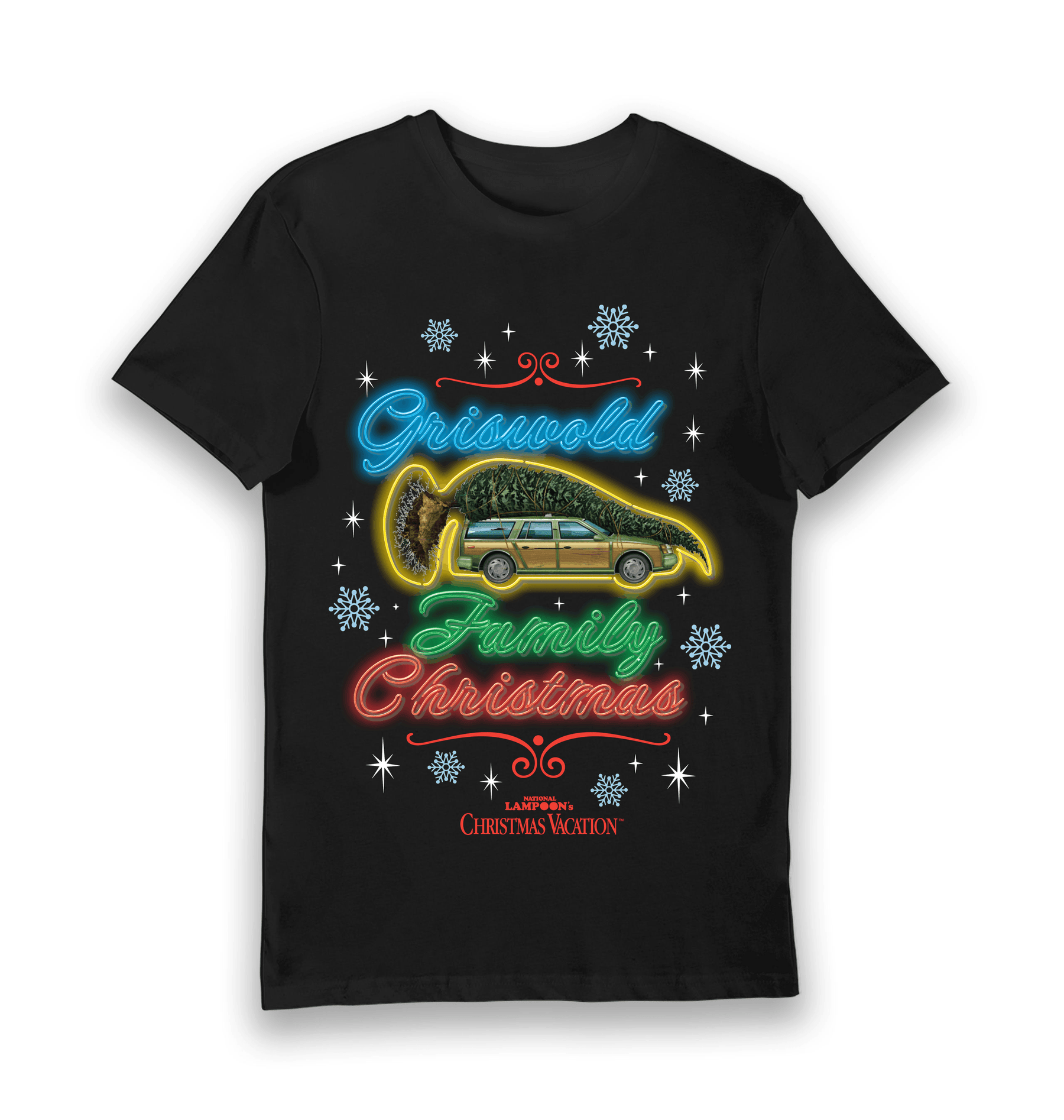 Black Printed T-shirt Front