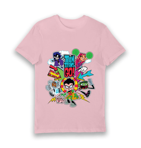 Pink Printed T-shirt Front