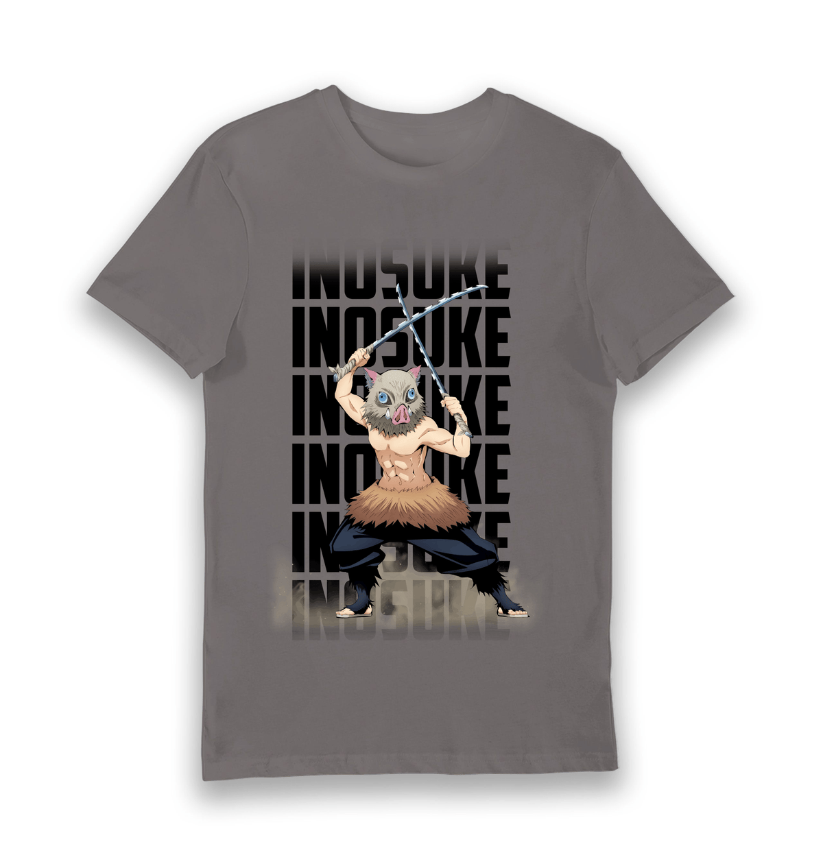 Charcoal Printed T-shirt Front