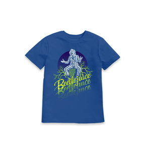Blue Printed Kids T-Shirt Front