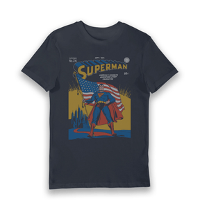 Navy Printed T-shirt Front