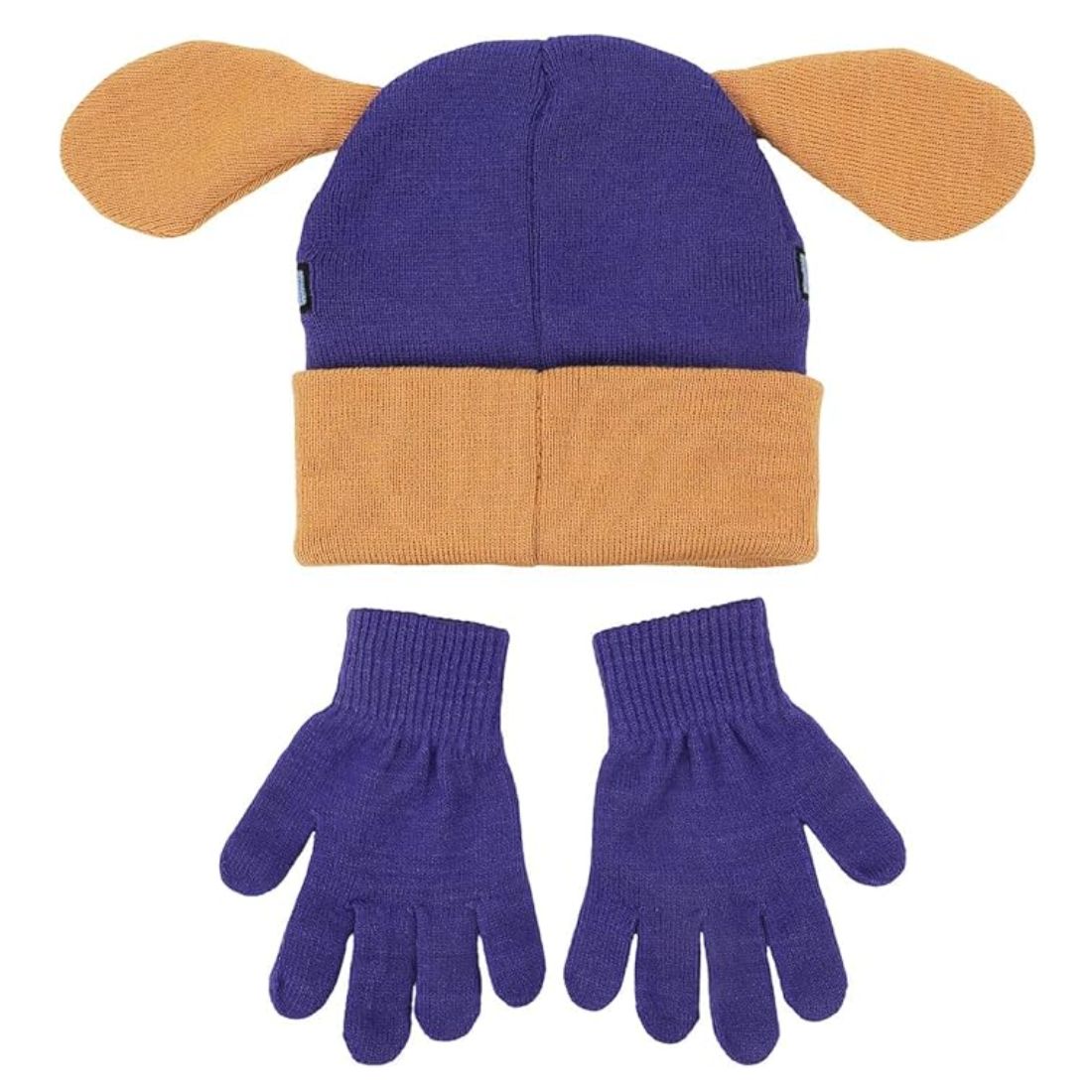 Dog Man Bark Knight Youth Cuff Hat and Knit Gloves Cold Weather Set