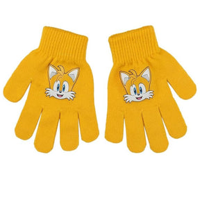 Sonic the Hedgehog Tails Youth Beanie and Gloves Set with 3D Ears