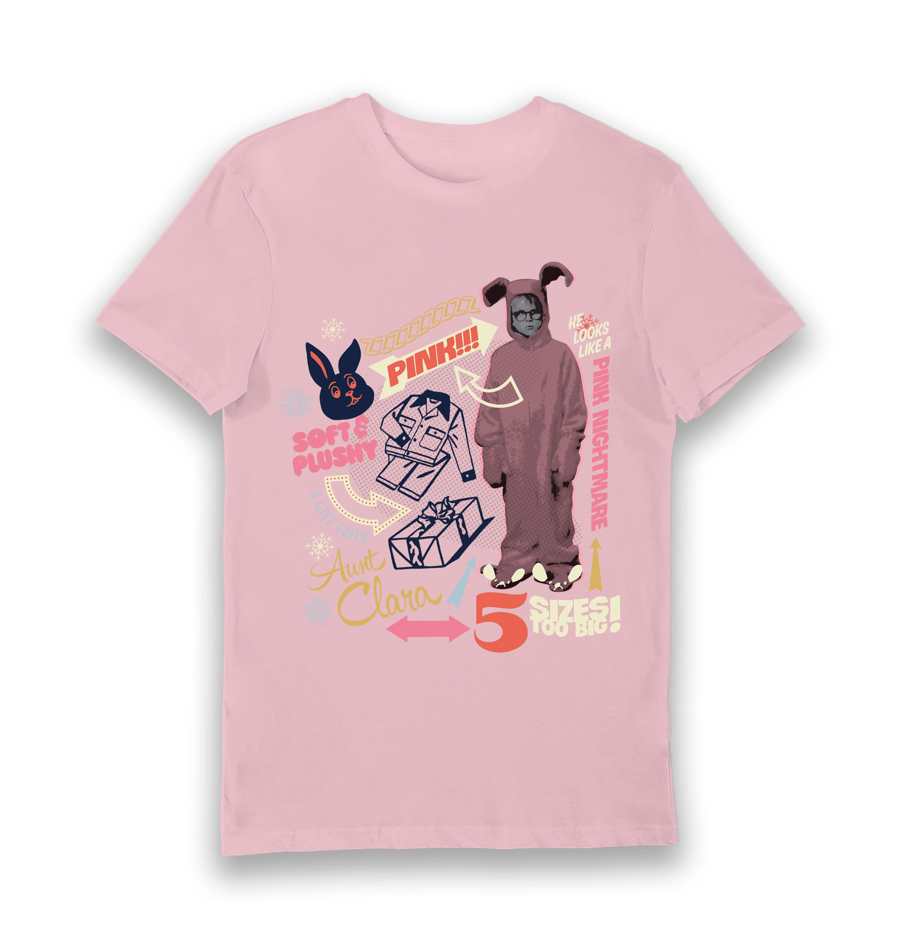 Pink Printed T-shirt Front