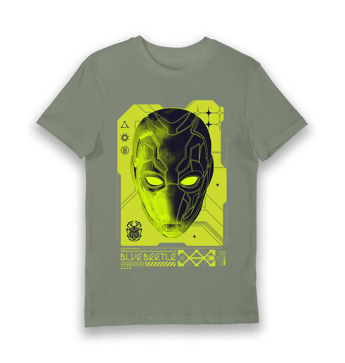 Khaki Printed T-shirt Front