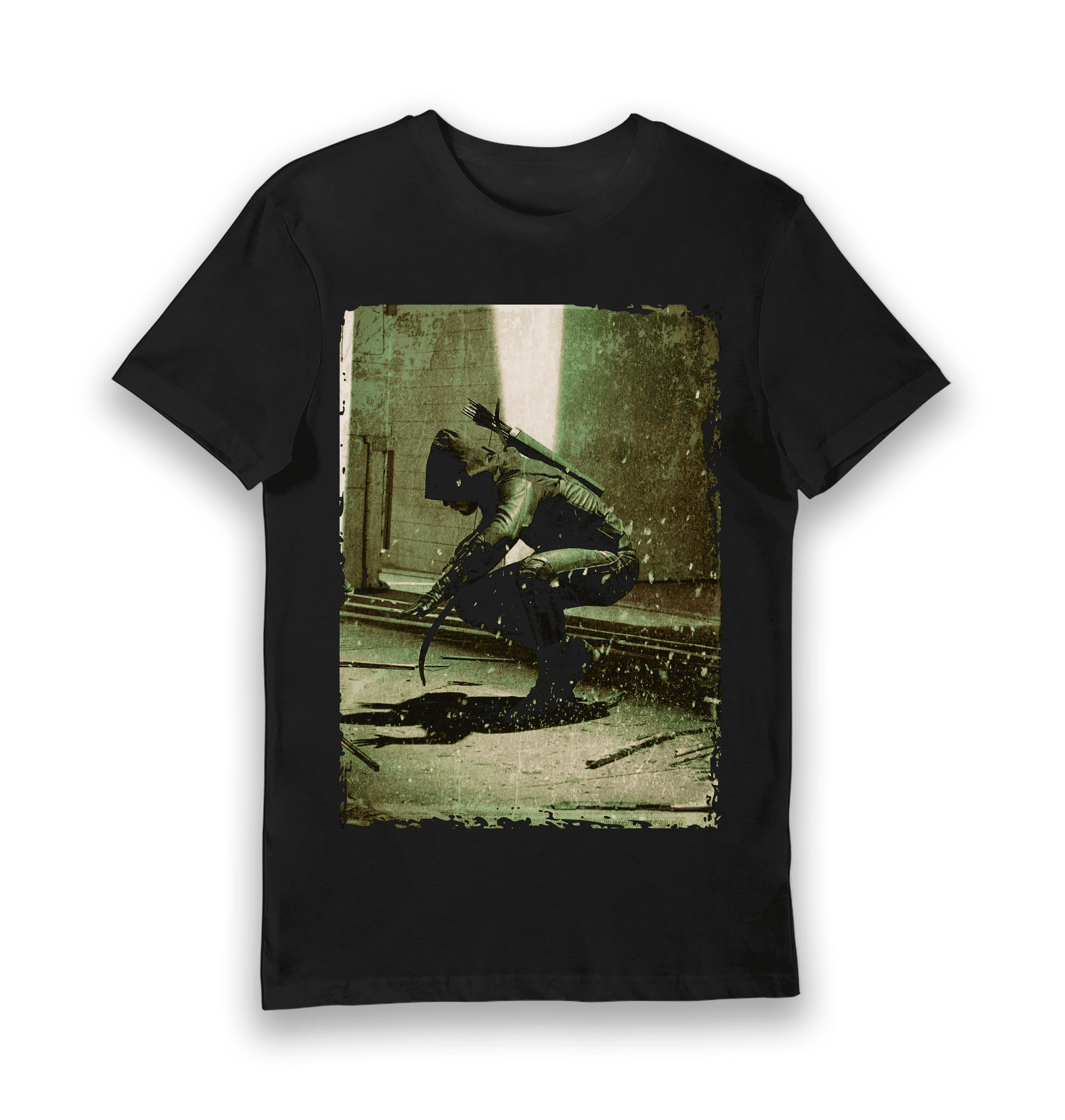 Black Printed T-shirt Front