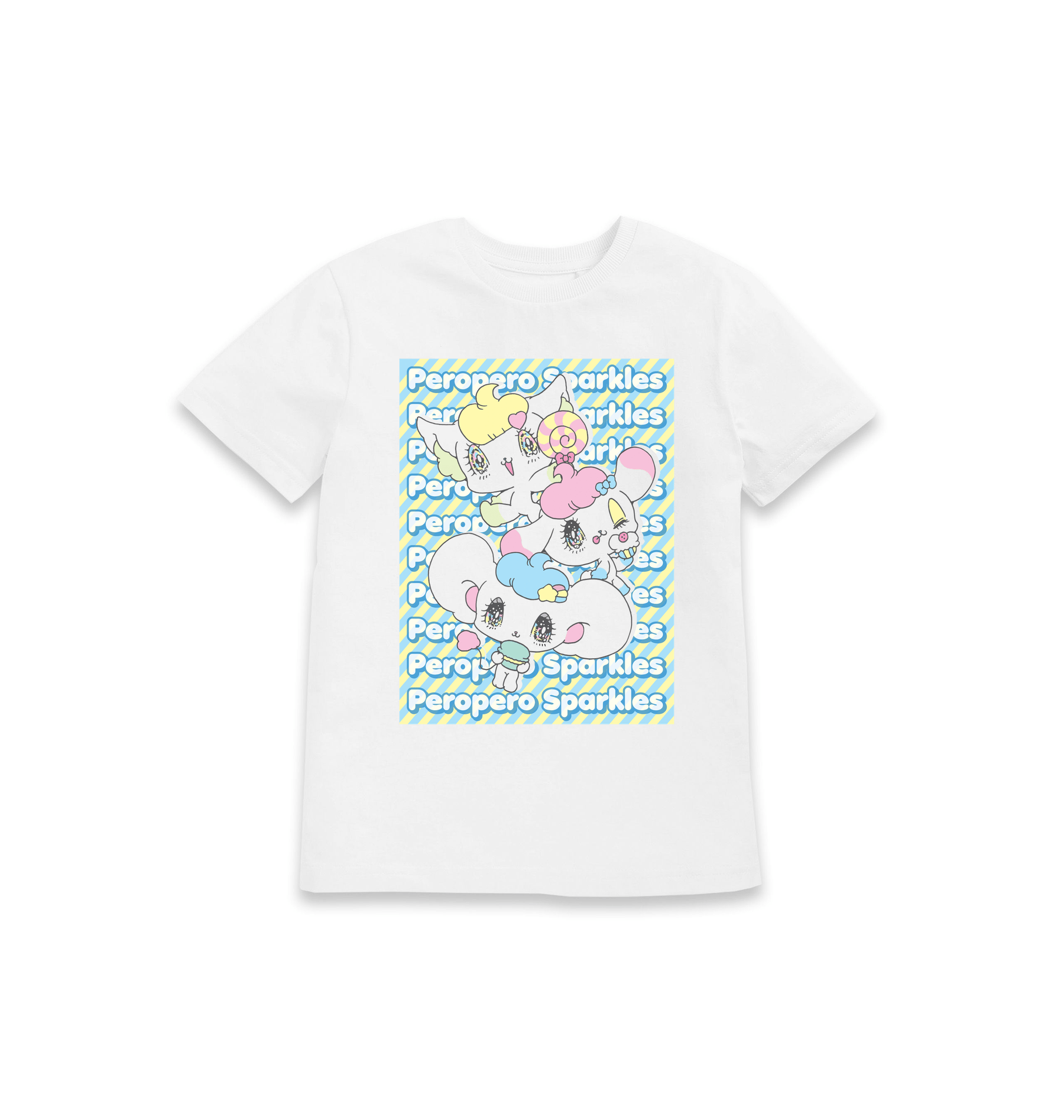 White Printed Kids T-Shirt Front