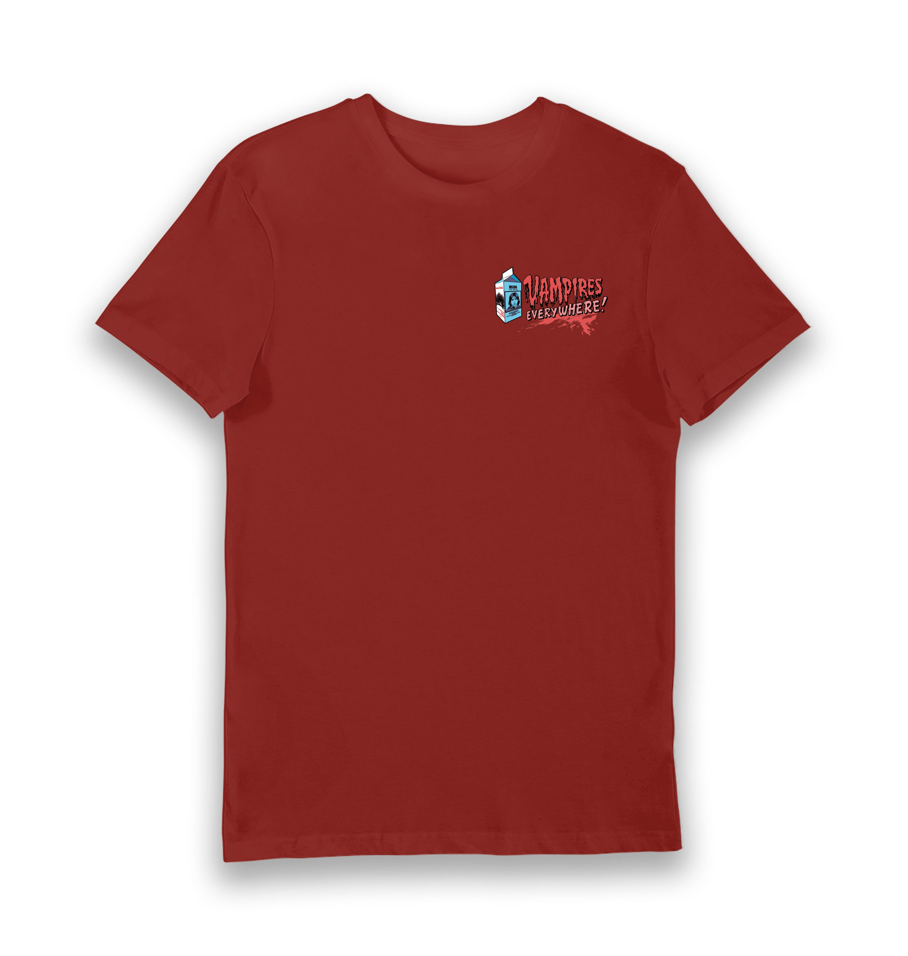 Brick Red Printed T-shirt Front
