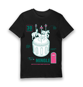 Black Printed T-shirt Front