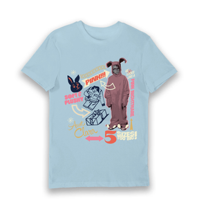 Light Blue Printed T-shirt Front