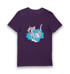 Purple Printed T-shirt Front