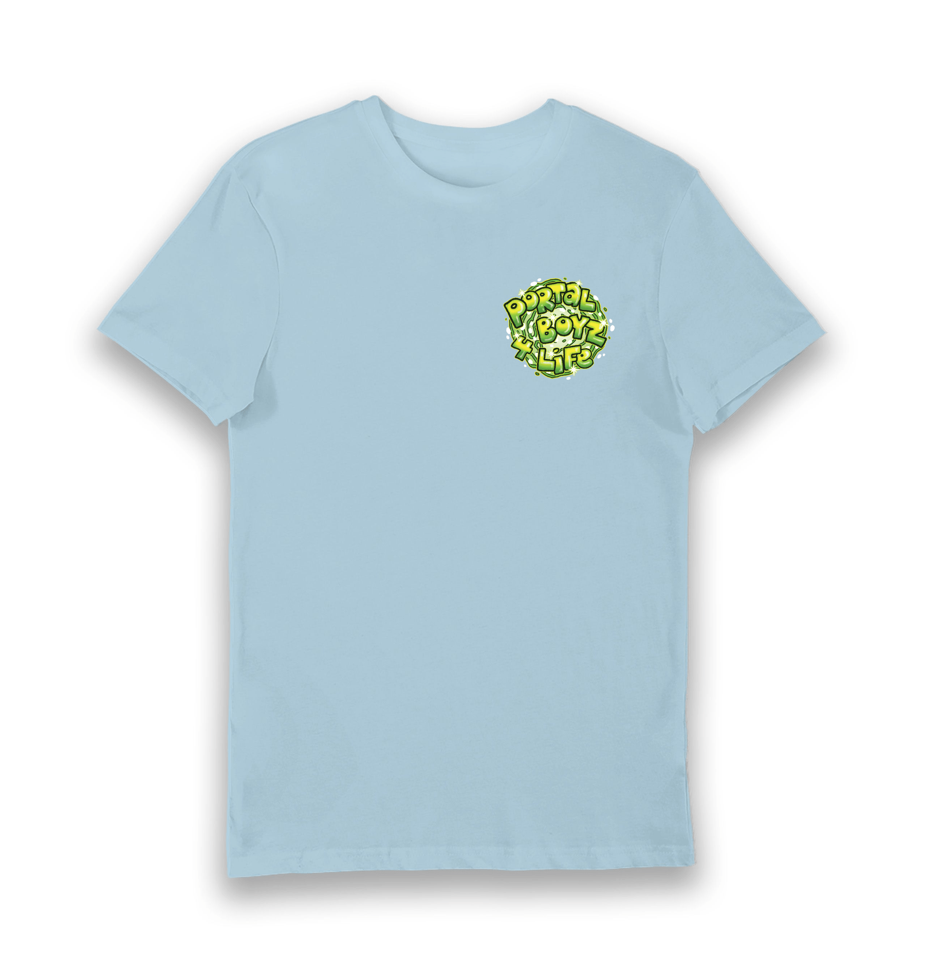 Light Blue Printed T-shirt Front