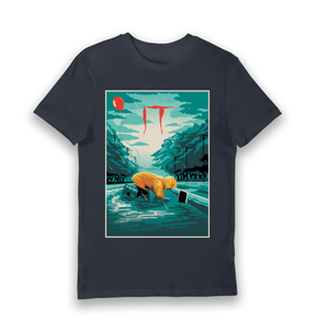 Navy Printed T-shirt Front