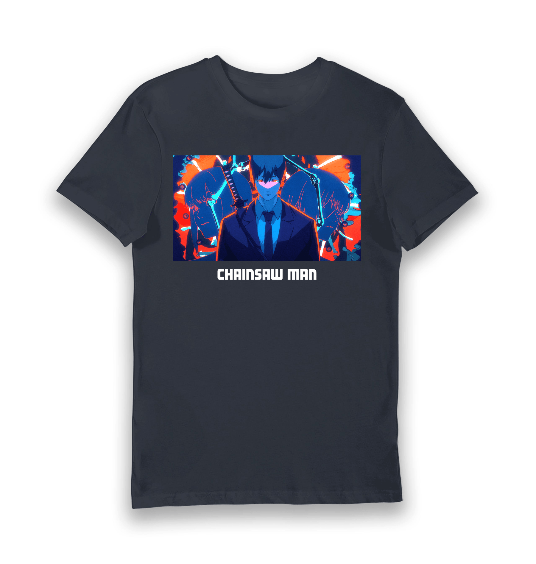 Navy Printed T-shirt Front