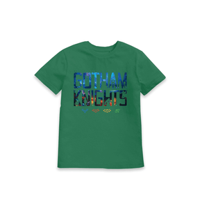 Green Printed Kids T-Shirt Front