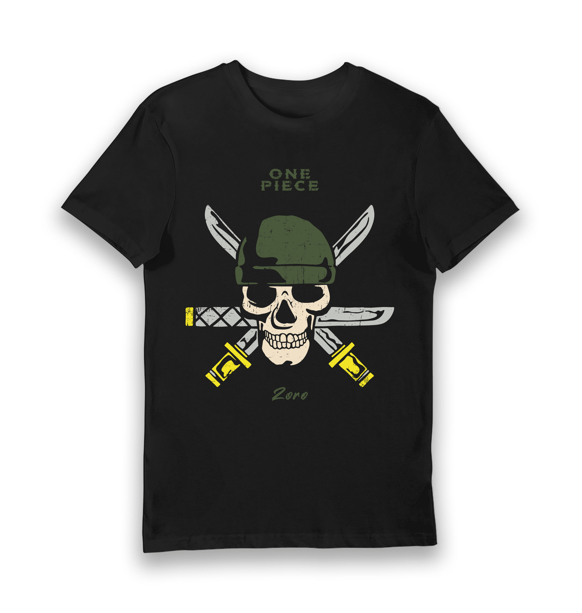Black Printed T-shirt Front