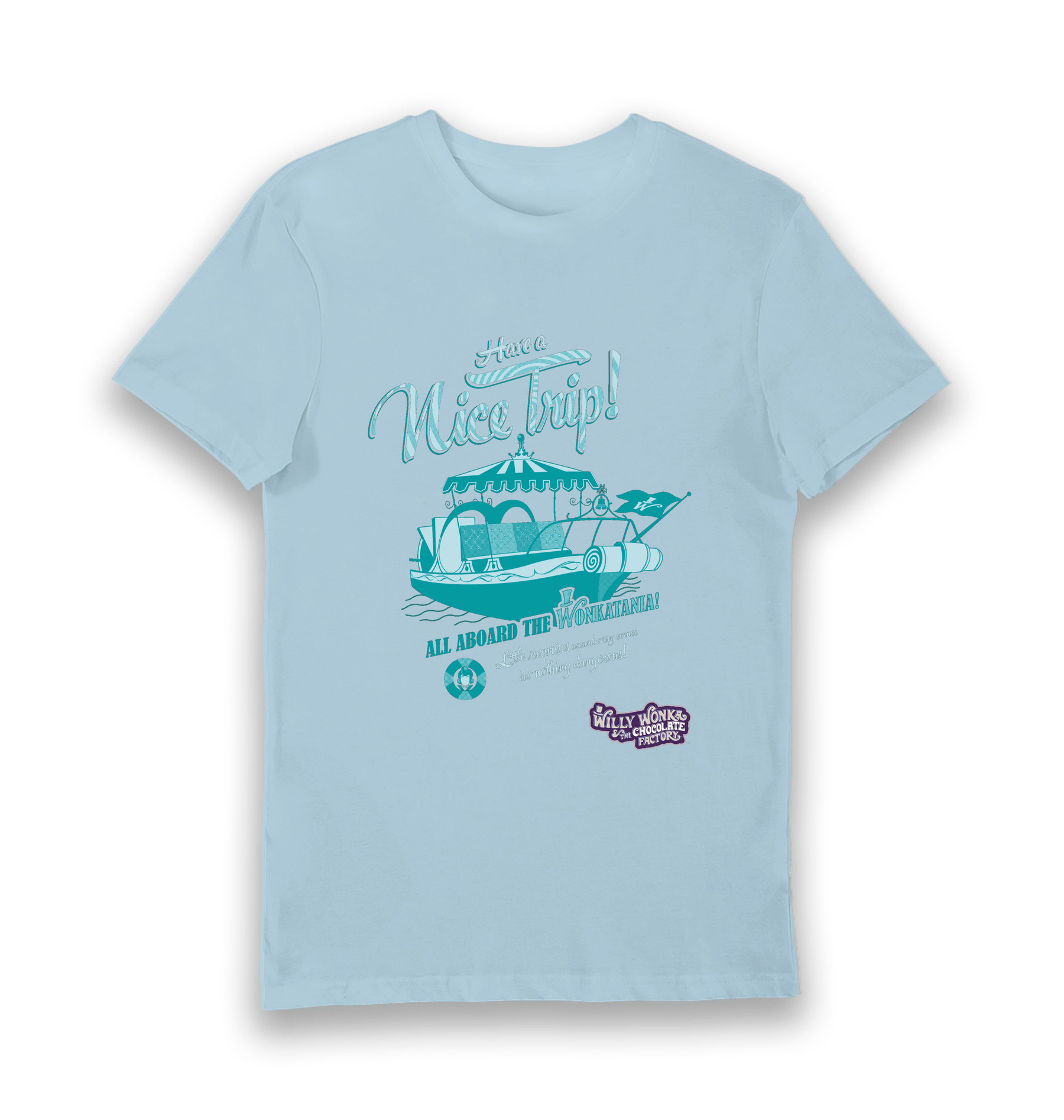 Light Blue Printed T-shirt Front