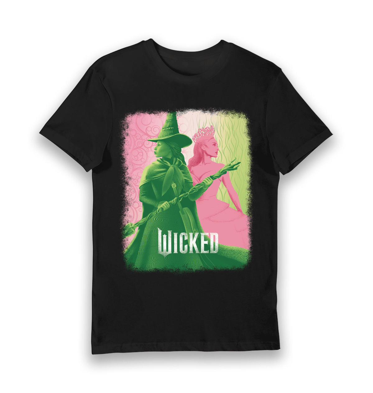 Black Printed T-shirt Front