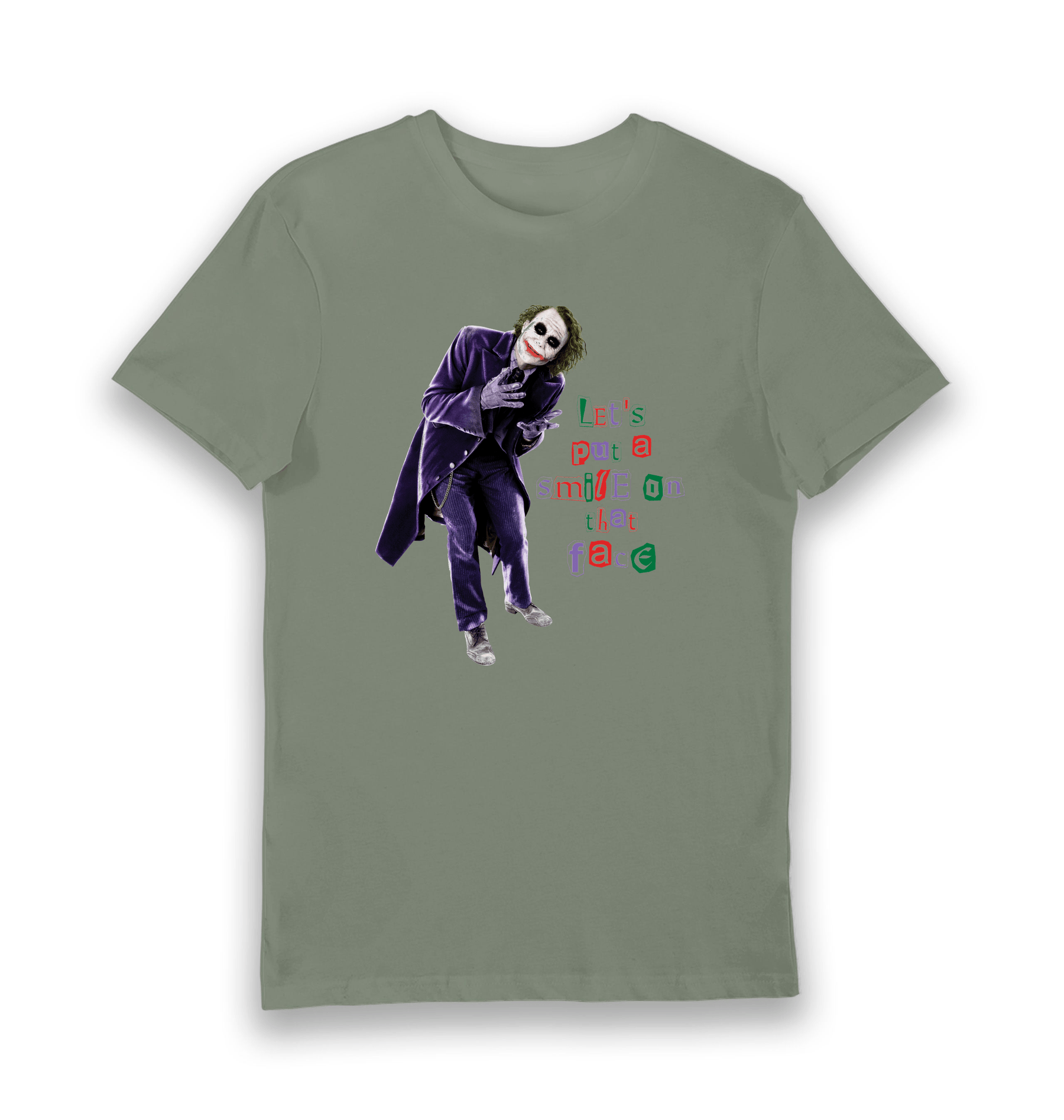 Khaki Printed T-shirt Front