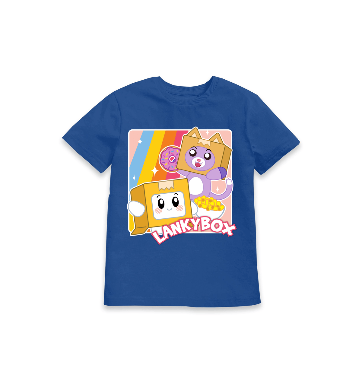 Blue Printed Kids T-Shirt Front
