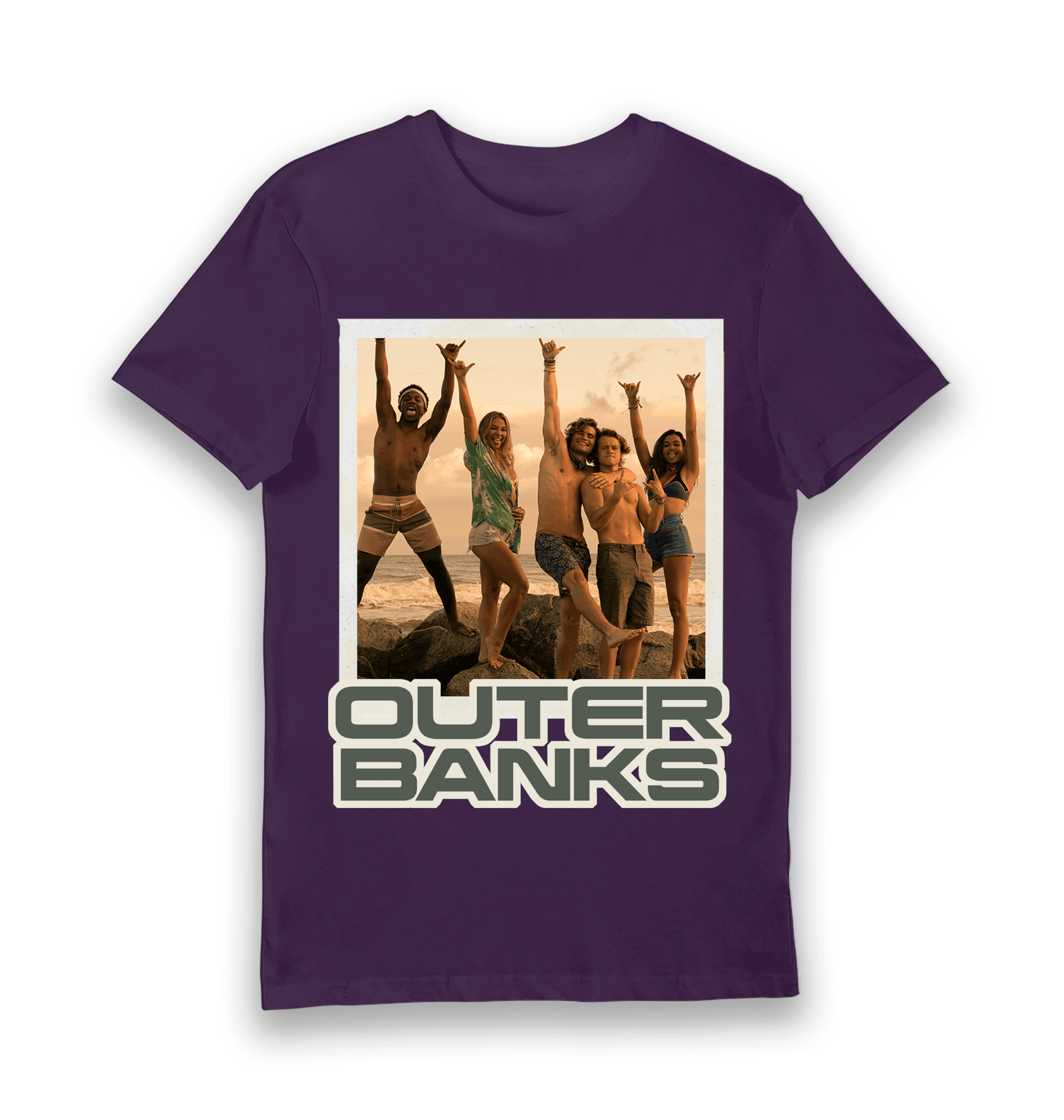 Purple Printed T-shirt Front