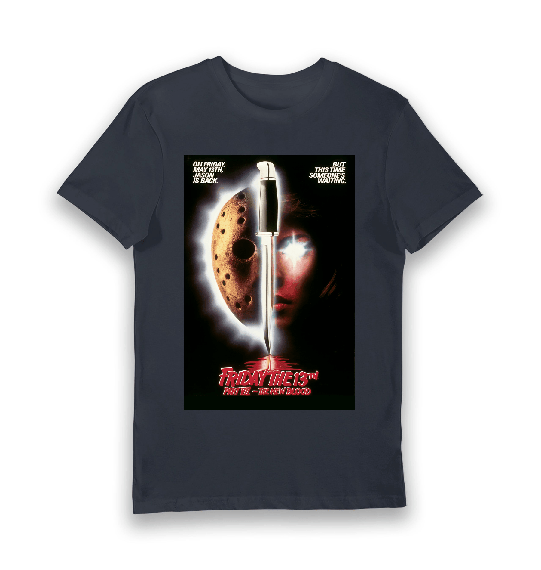 Navy Printed T-shirt Front