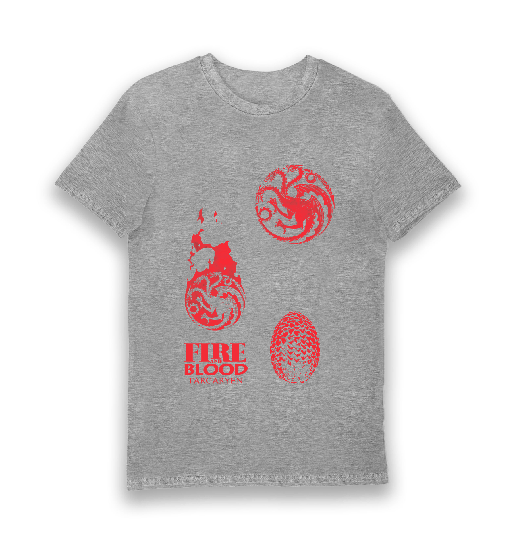 Sports Grey Printed T-shirt Front