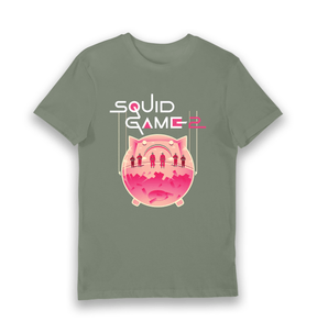 Khaki Printed T-shirt Front