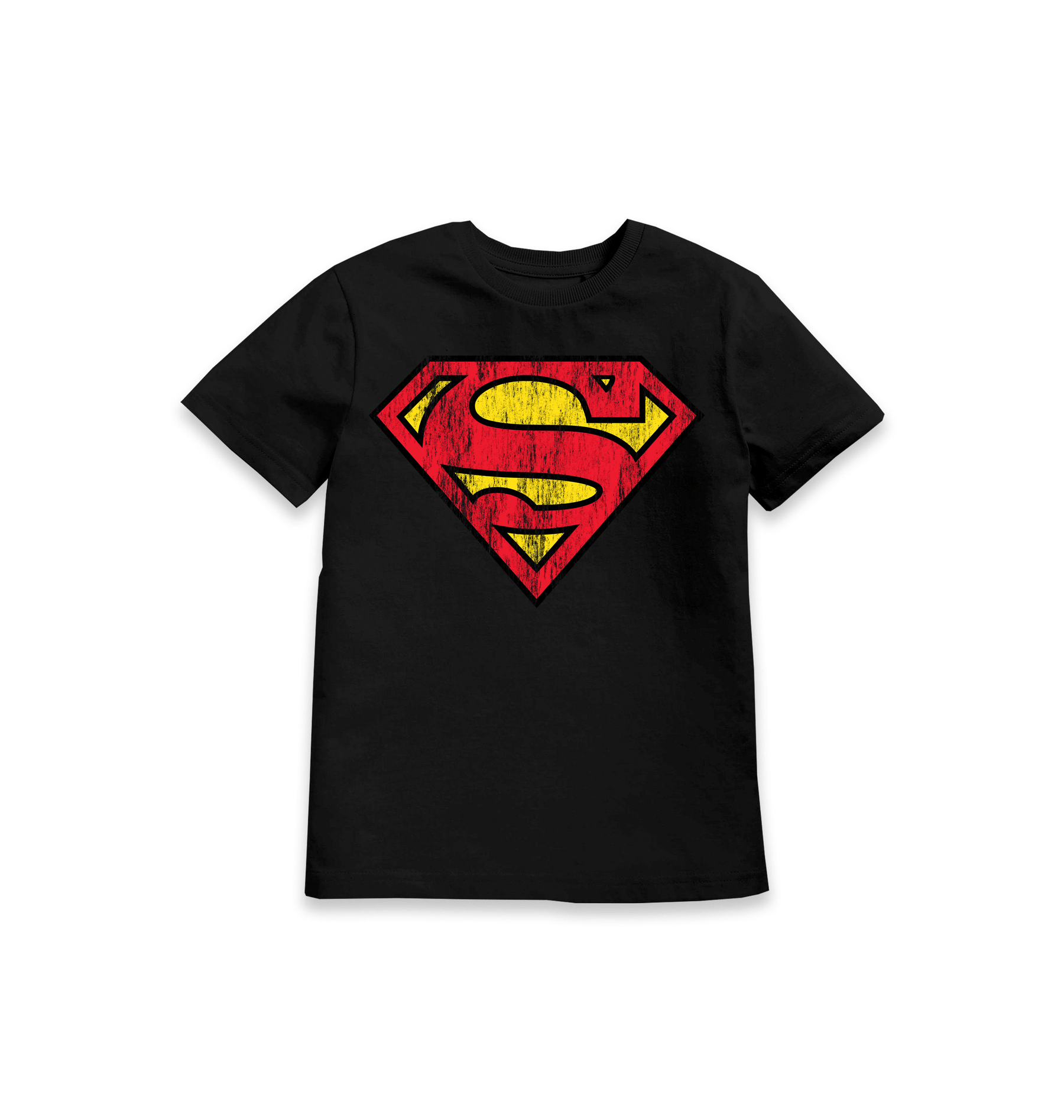 Black Printed Kids T-Shirt Front