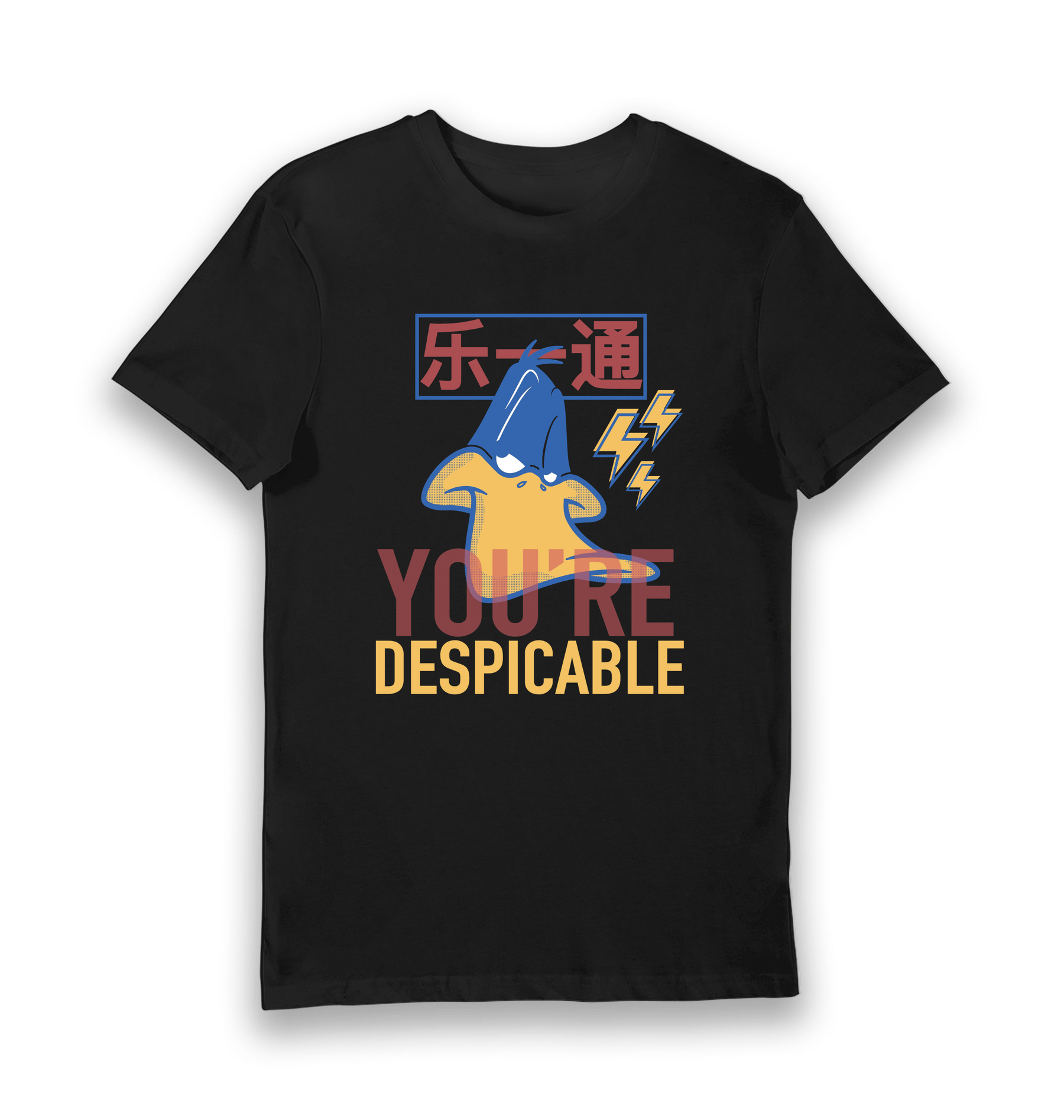 Black Printed T-shirt Front