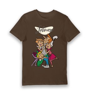 Brown Printed T-shirt Front