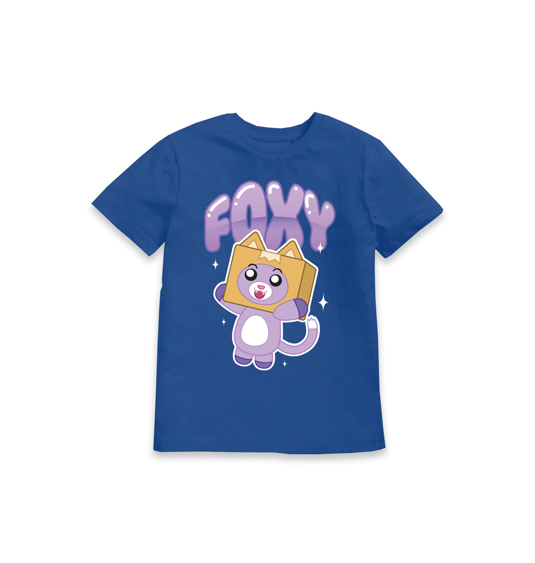 Blue Printed Kids T-Shirt Front