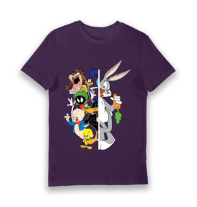 Purple Printed T-shirt Front