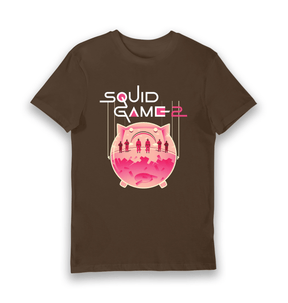 Brown Printed T-shirt Front