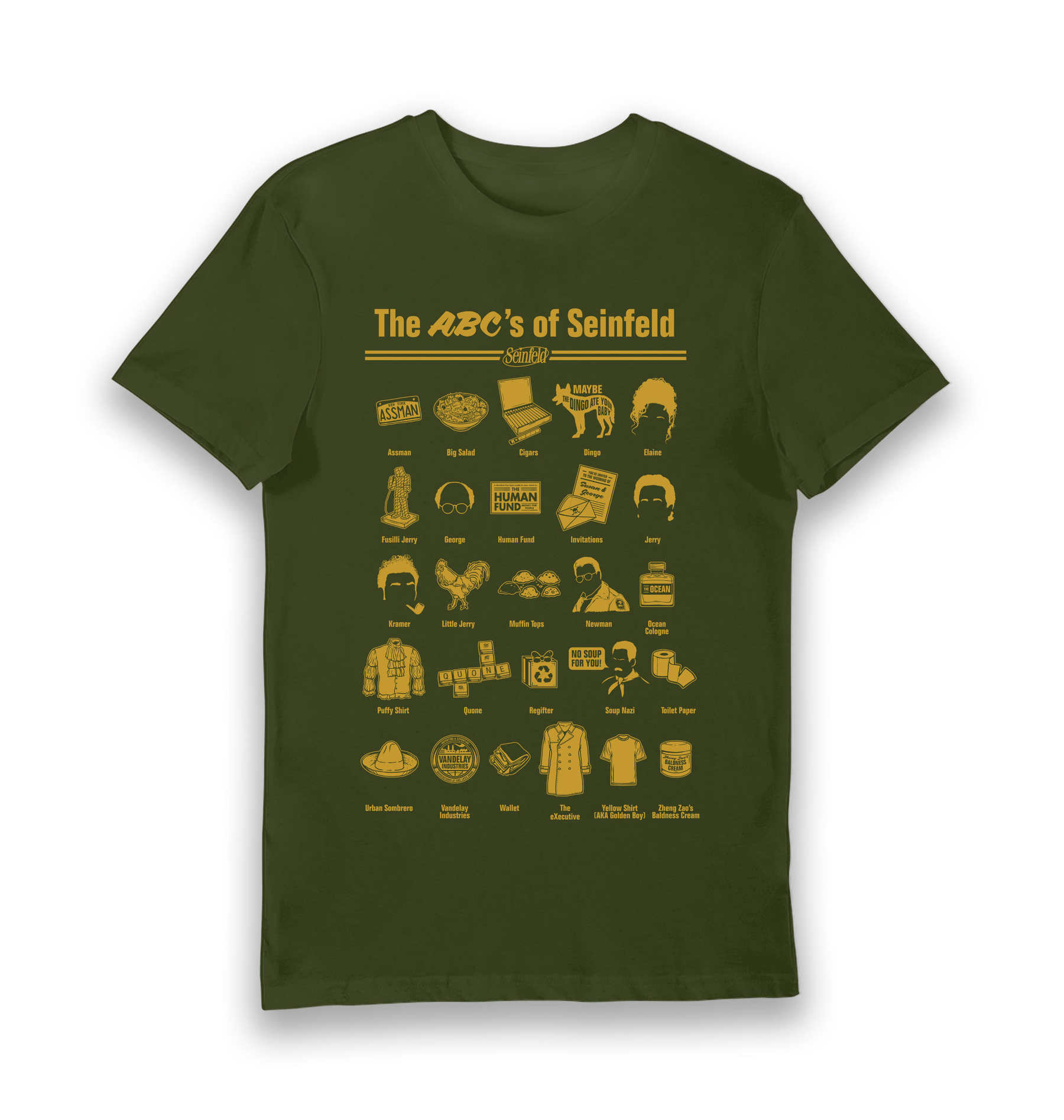 Forest Green Printed T-shirt Front