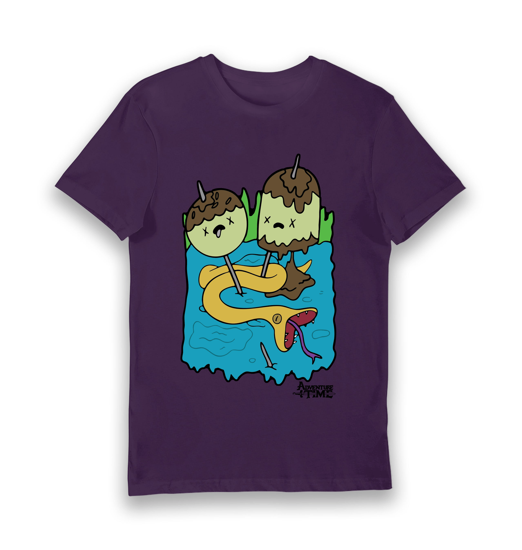 Purple Printed T-shirt Front