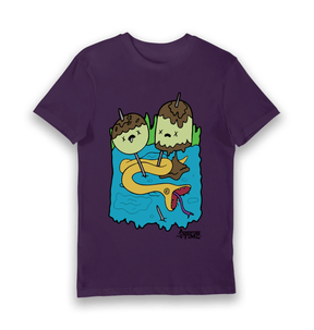 Purple Printed T-shirt Front