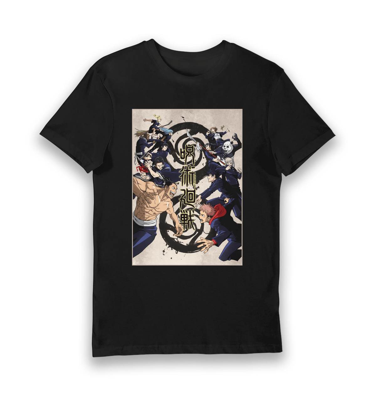 Black Printed T-shirt Front