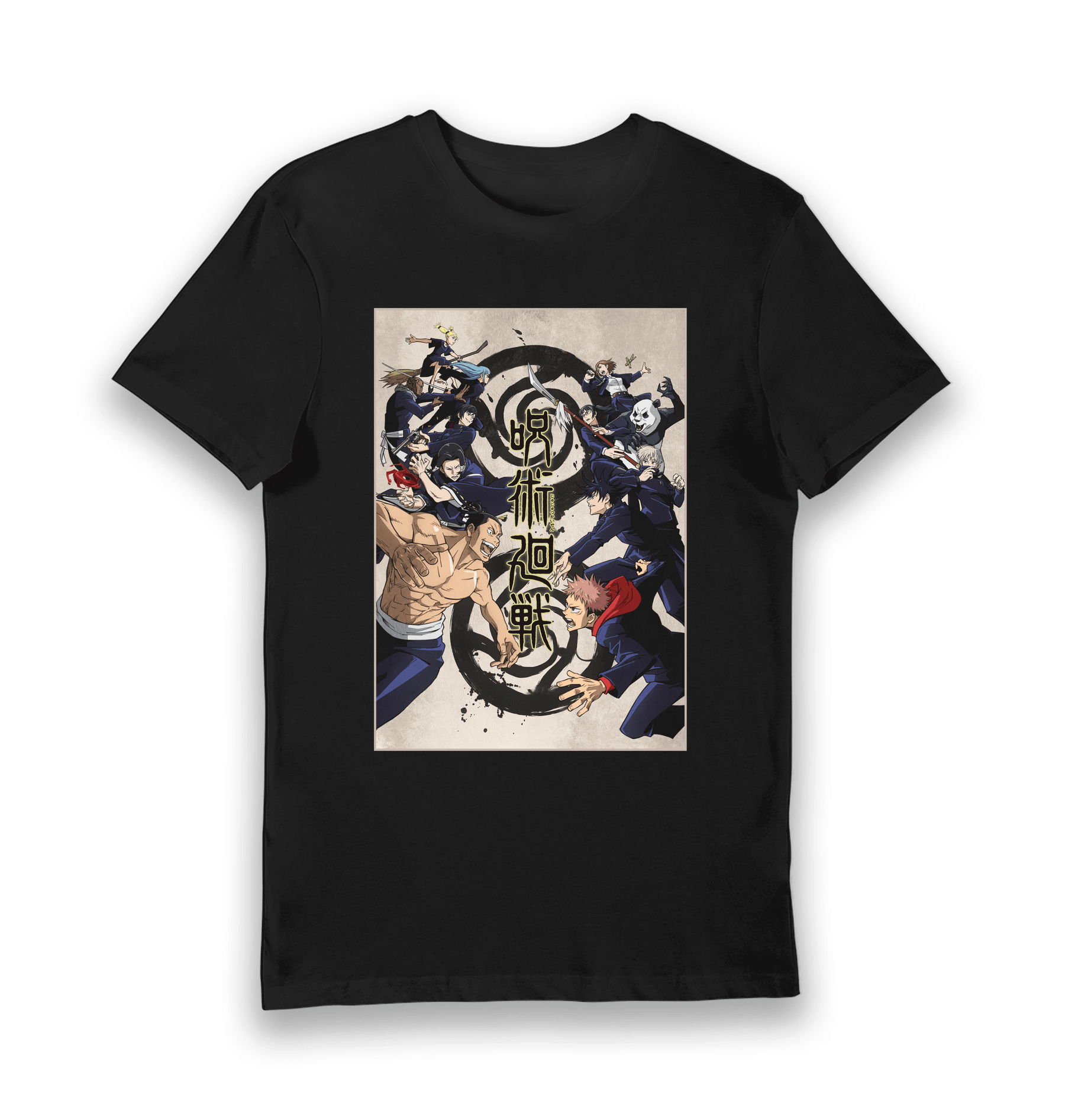 Black Printed T-shirt Front