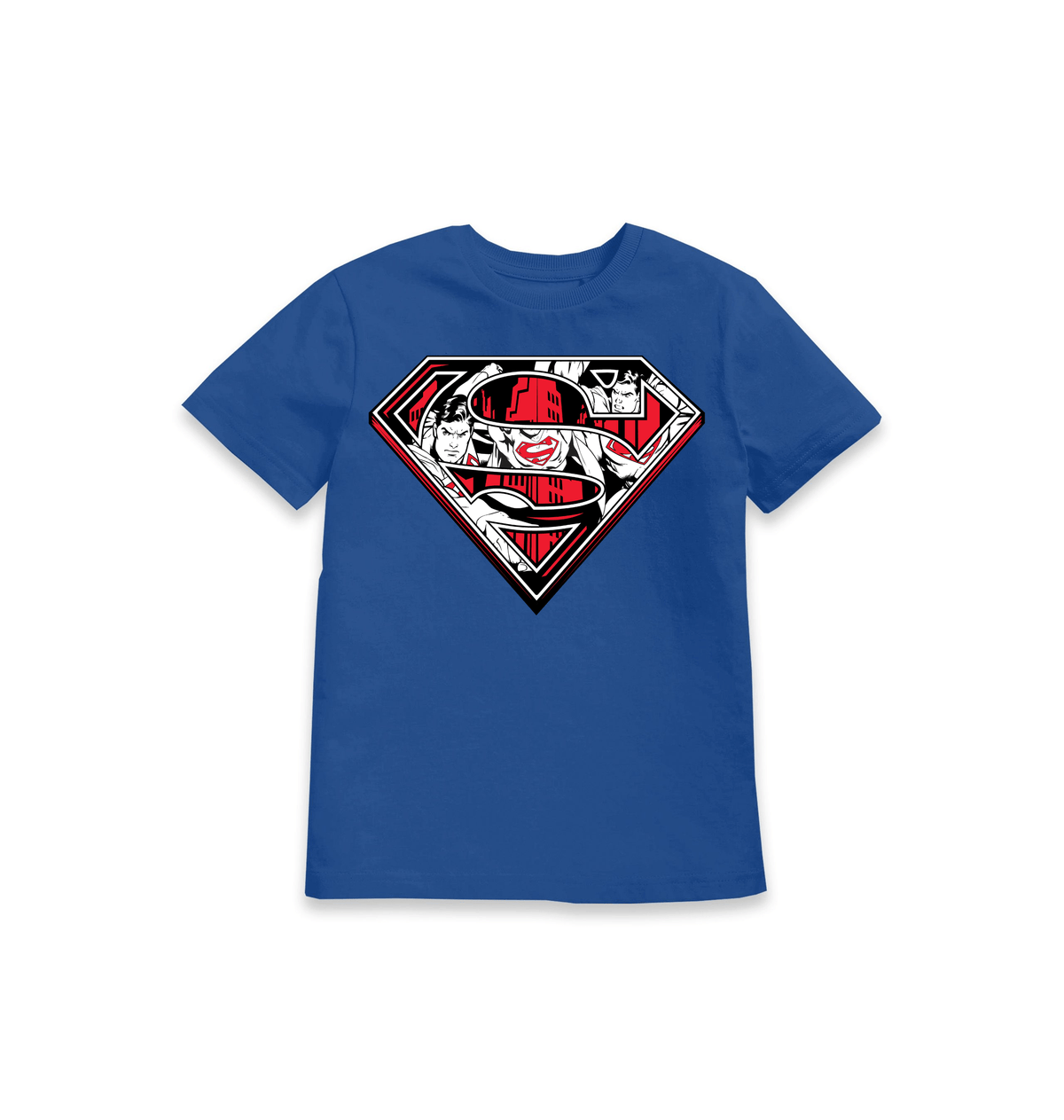 Blue Printed Kids T-Shirt Front