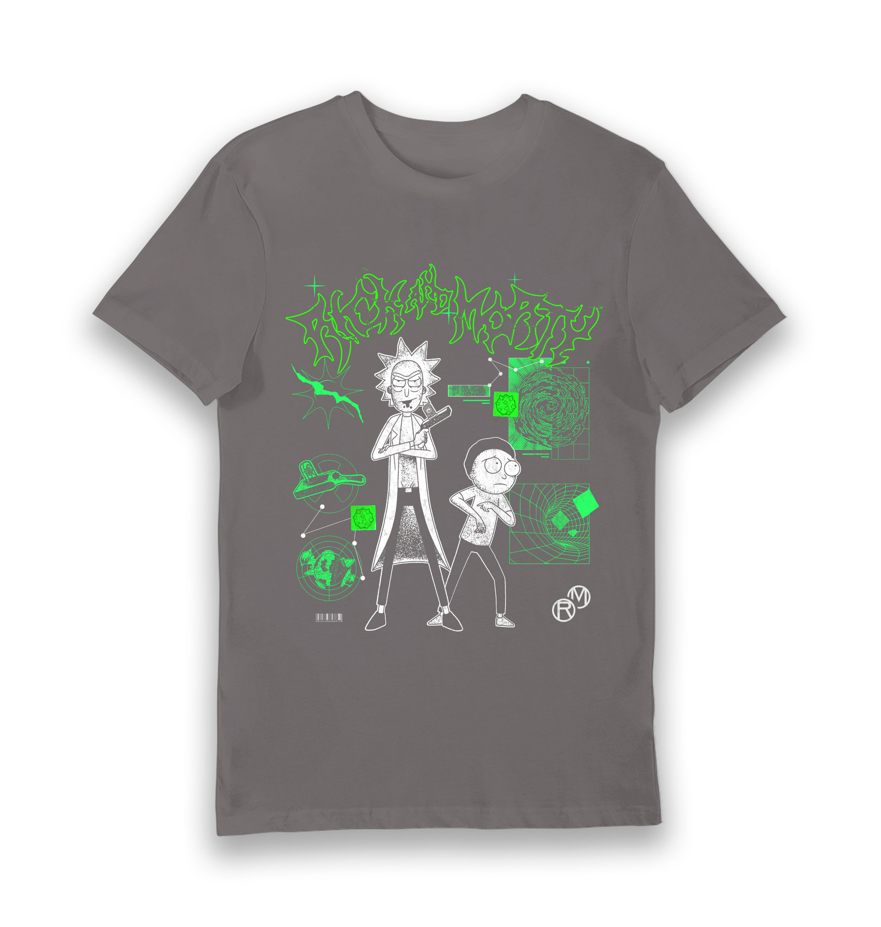 Charcoal Printed T-shirt Front