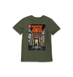 Khaki Printed Kids T-Shirt Front