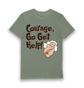Khaki Printed T-shirt Front