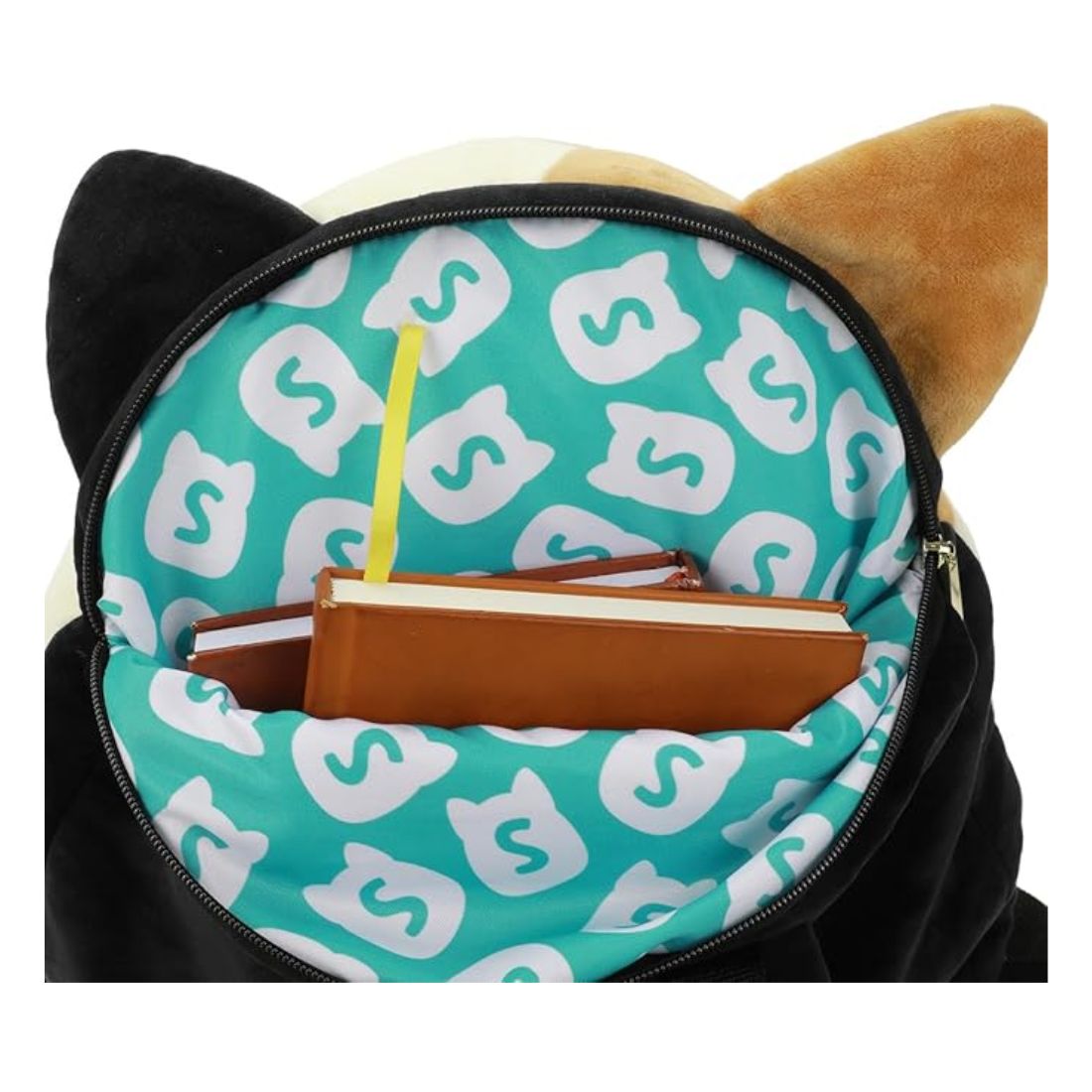 Squishmallows 3D Cam The Cat 14 inch Plush Mini Backpack, Pink, Taglia unica