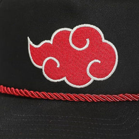 Naruto Embroidered Akatsuki Cloud Black Retro Grandpa Snapback Hat
