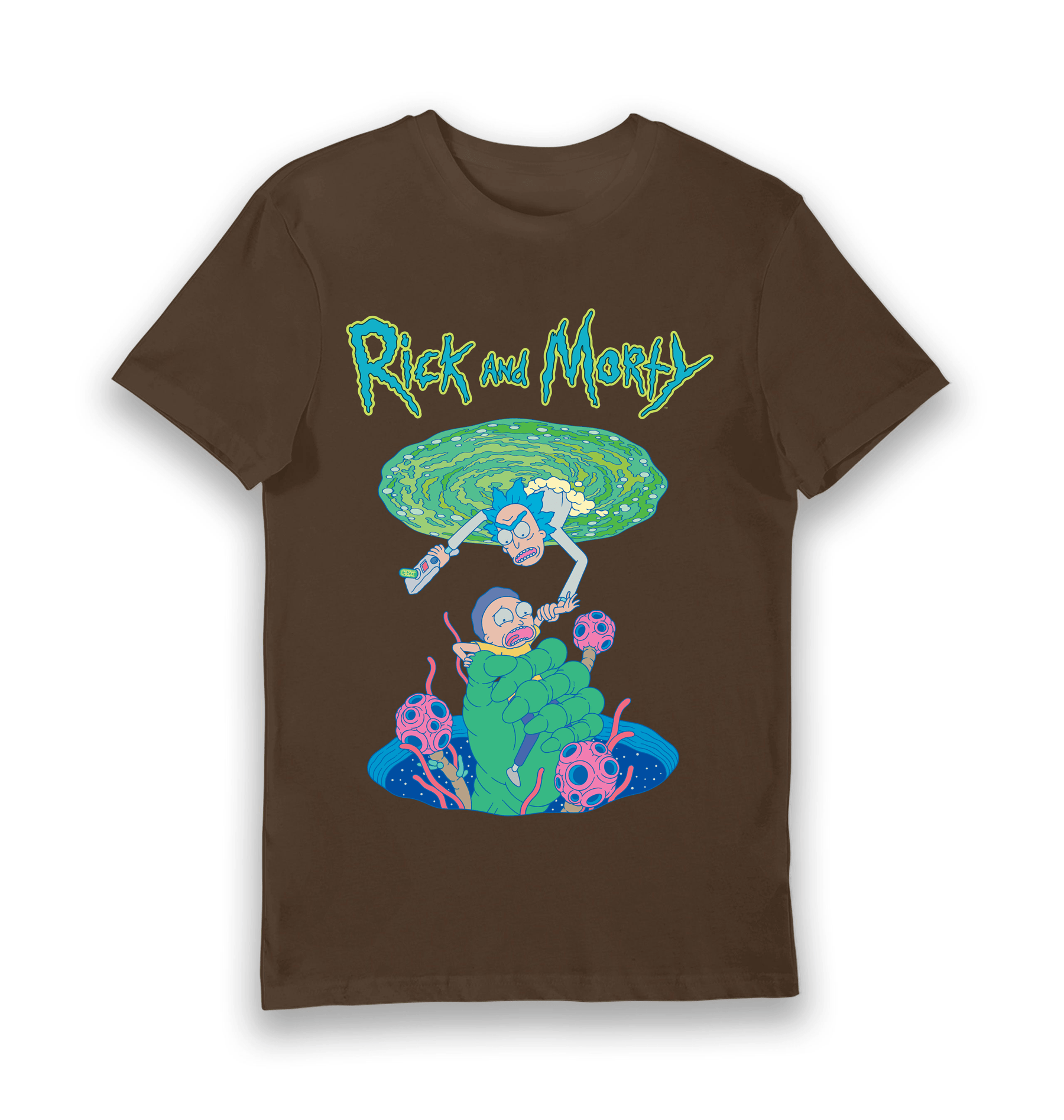 Brown Printed T-shirt Front