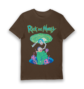Brown Printed T-shirt Front