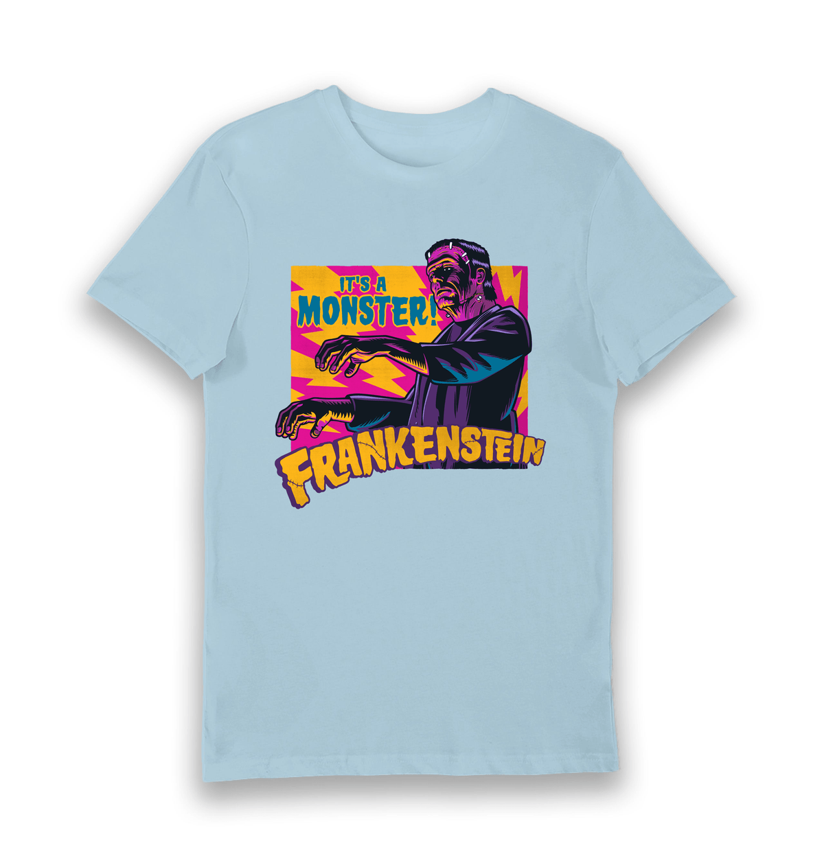 Light Blue Printed T-shirt Front